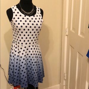 Adorable white & blue polka dot hombre dress 💙